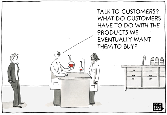 talk to customers cartoon